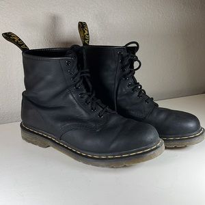 Black Leather Dr Marten Boots Size 43​